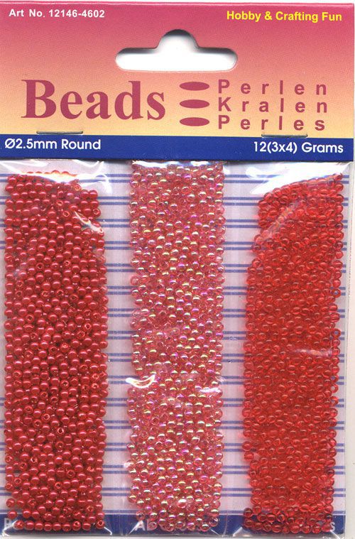 Round Pearl Trio - Rood