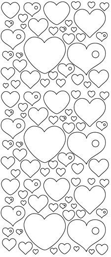 Hearts - Sticky Shapes Stickersheet