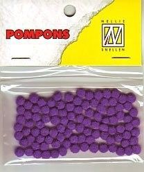 Mini Pom Poms - 3mm - Violet - 100pcs