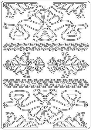 Lines - Ornament A5 Sticker Sheet - Silver