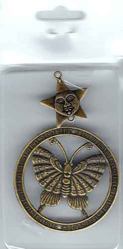 Butterfly and Sun - Metal Charms