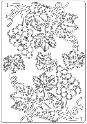 Grapes - Ornament A5 Sticker Sheet - Silver