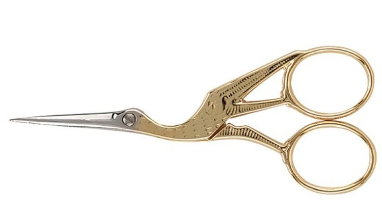 Stork Embroidery Scissors - 9cm - Sharp pointed