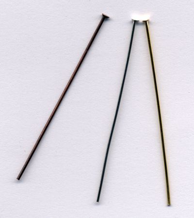 Head Pin - 45mm - Antique Copper 