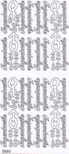 Jugendweihe - Peel-Off Sticker Sheet - Silver