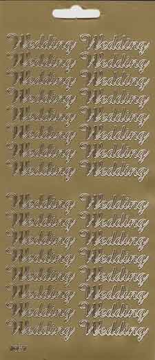 Wedding - Peel-Off Sticker Sheet - Silver
