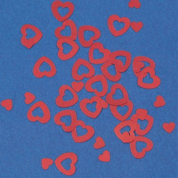 Hearts Confetti - Red - 13mm
