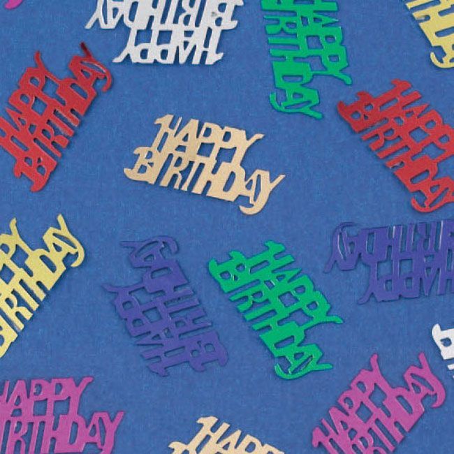 Happy Birtday Confetti - Assortment Colours - 30 mm