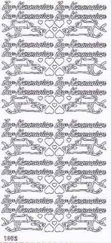 Zur Kommunion - Peel-Off Sticker Sheet - Gold