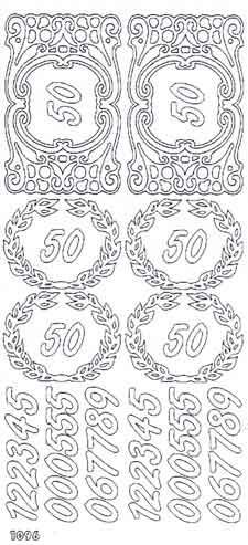 Wreaths 50 - Peel-Off Sticker Sheet - Gold
