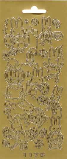 Easter - Peel-Off Sticker Sheet - Silver