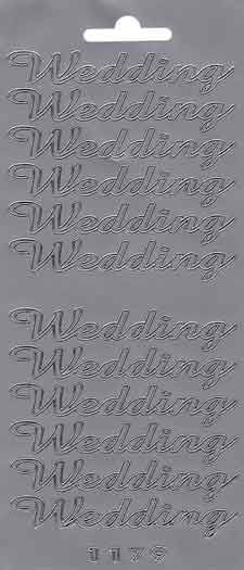 Wedding - Peel-Off Sticker Sheet - Silver