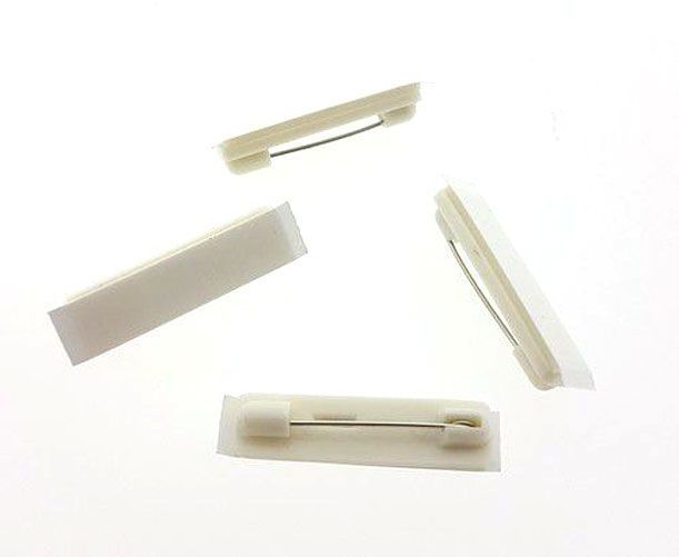 Brooch Pin with Adhesive Foam - 32mm - White