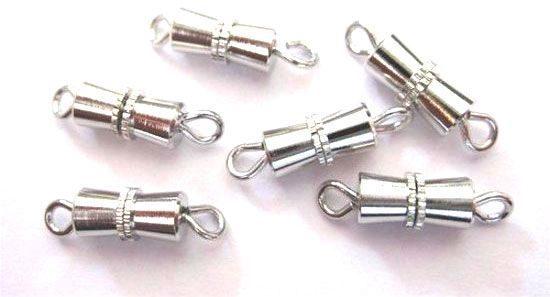 Screw Clasp Bow - 10mm - Silver