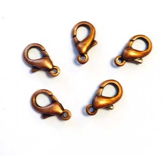 Lobster Clasp - 10mm - Antique-Copper