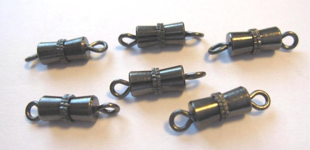 Screw Clasp Bow - 10mm - Anthracite