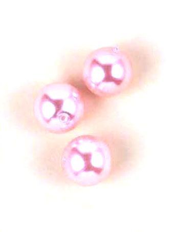 Glass Pearls Round - 10mm - Pink