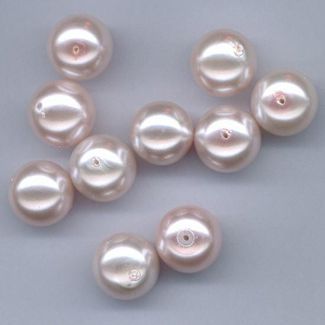 Perles en verre Rond - 10mm - Pastel Rose