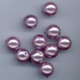Perles en verre Rond - 12mm - Violet clair
