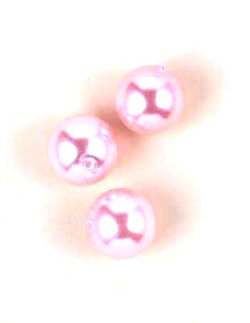 Perles en verre Rond - 14mm - Rose