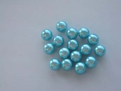 Perles en verre Rond - 14mm - Turquoise