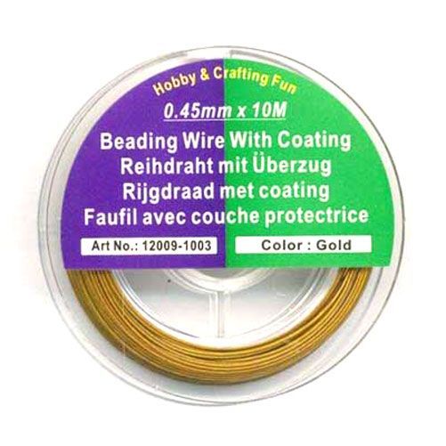 Faufil avec couche protectrice - Or - 0,45mm x 10M 