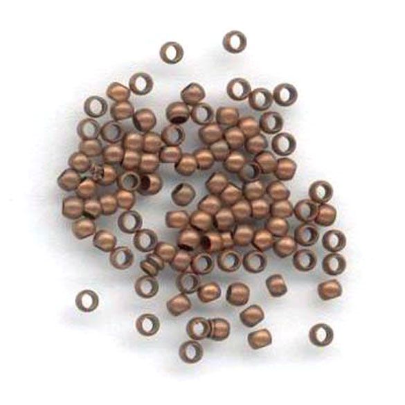 Crimp Beads - Round - Antique Copper