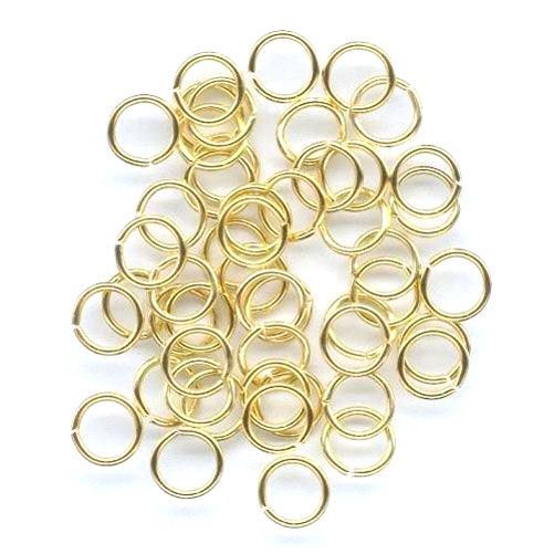 Single Split Ring - Hardened - Gold - 6mm