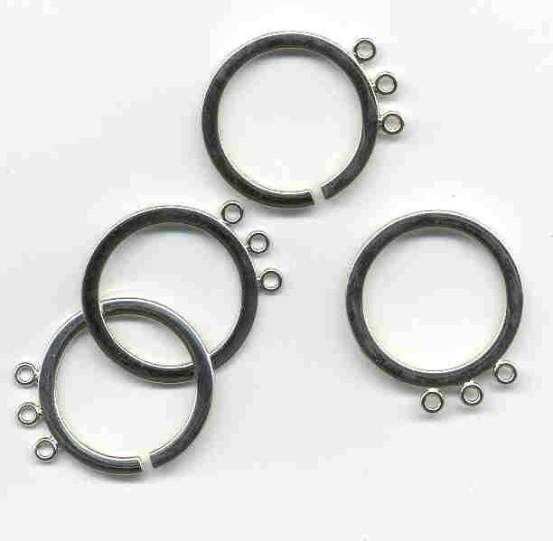 Metal Ring Set - 20mm - Silber
