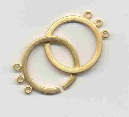Metal Ring Set - 20mm - Mat Gold