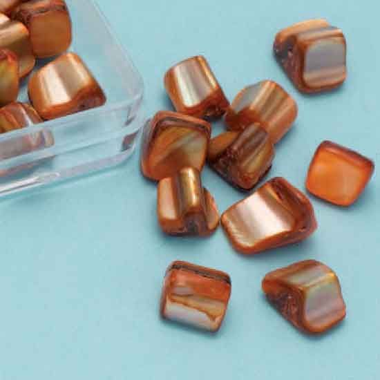 Mother-of-pearl Ornament Beads - Orange