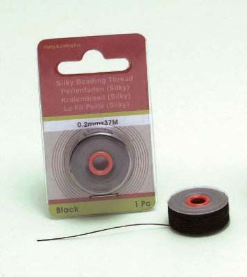 Silky Beading Thread - Black - 0,2mm x 37M