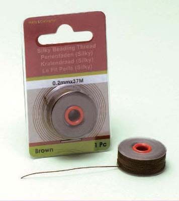 Silky Beading Thread - Brown - 0,2mm x 37M