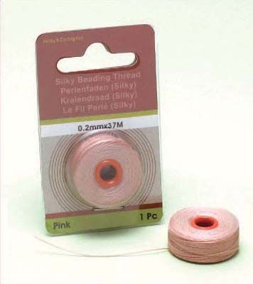 Perlenfaden - Silky - Rosa - 0,2mm x 37M