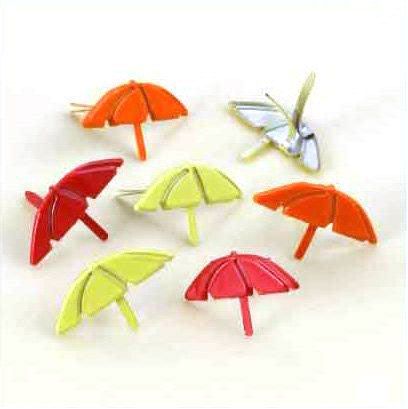 Umbrella Brads - Red, Green, Orange - 18 pcs