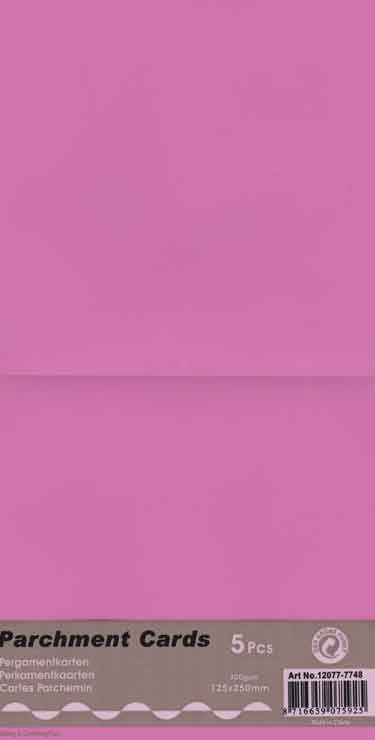 Vierkante Perkament Kaarten Pakjes - Roze
