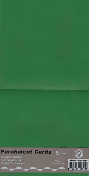 Vierkante Perkament Kaarten Pakjes - Donker Groen