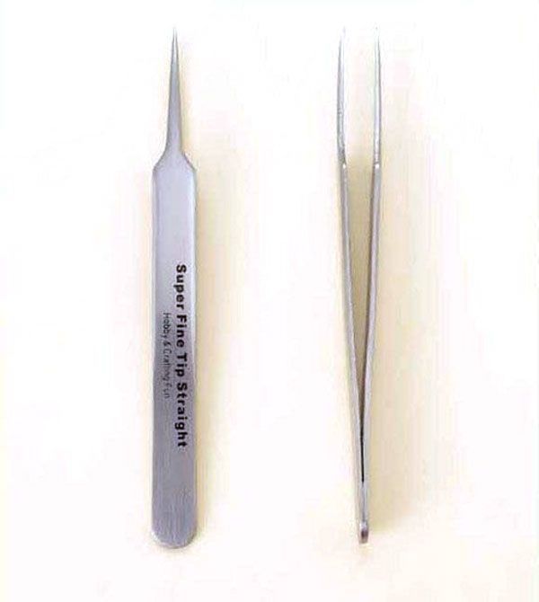 Tweezers - Fine Tip - Straight - 12cm
