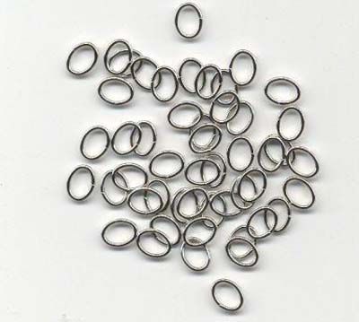 Single Split Ring - Oval - Silver - 5x7mm