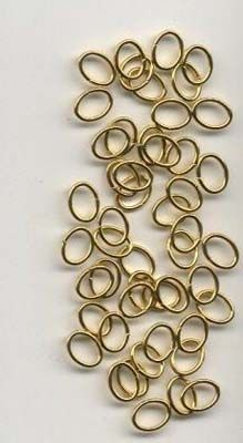 Single Split Ring - Oval - Gold - 5x7mm 