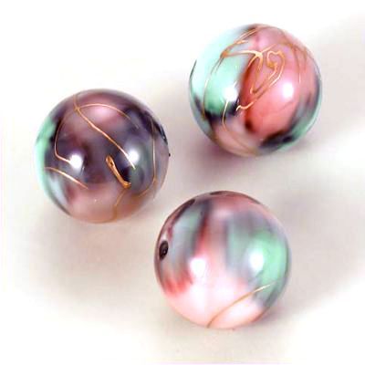 Rond - Oil Paint Jewelry Beads - Jade Bruin