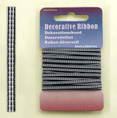 Decorative Ribbons - Black and White