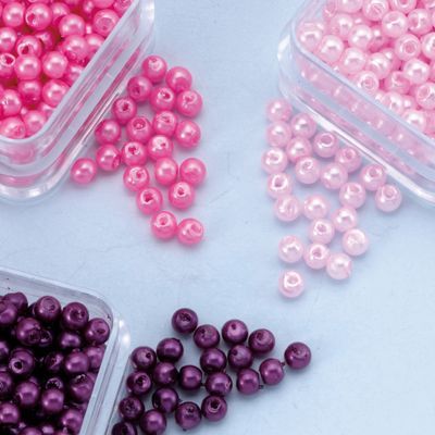 Round Pearls Trio - Rosa-Cerise-Violett 