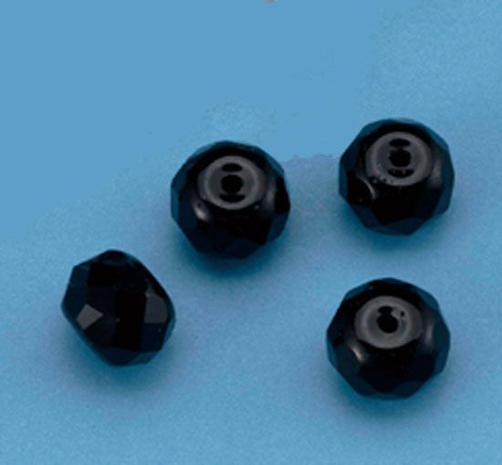 Perles facettée Roue - 8x10mm - Transparent