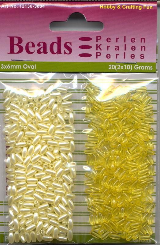 Oval Beads Pearl & Gloss Duo - Gelb