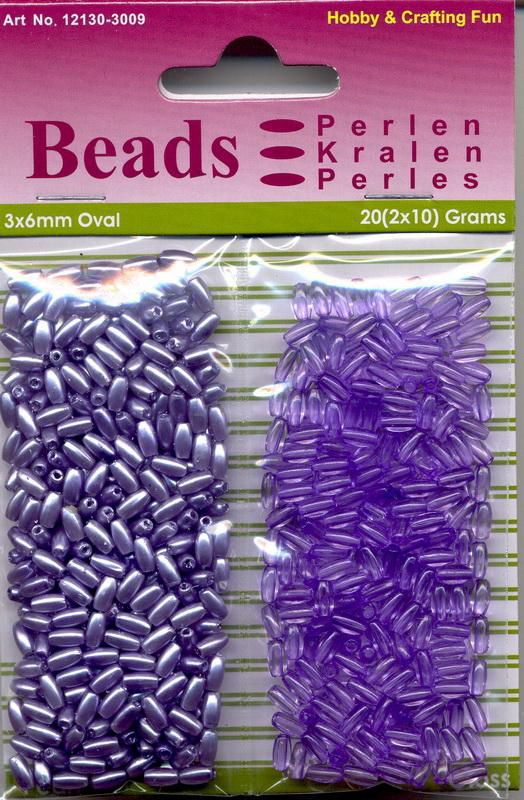 Oval Beads Pearl & Gloss Duo - Purple