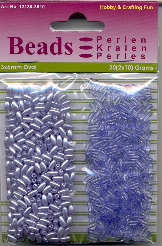 Oval Beads Pearl & Gloss Duo - Pastellblau