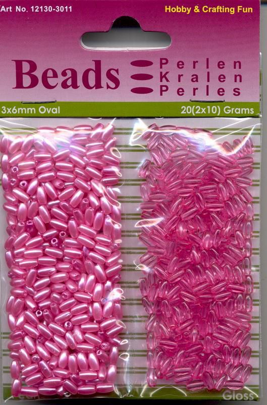 Oval Beads Pearl & Gloss Duo - Fuchsie