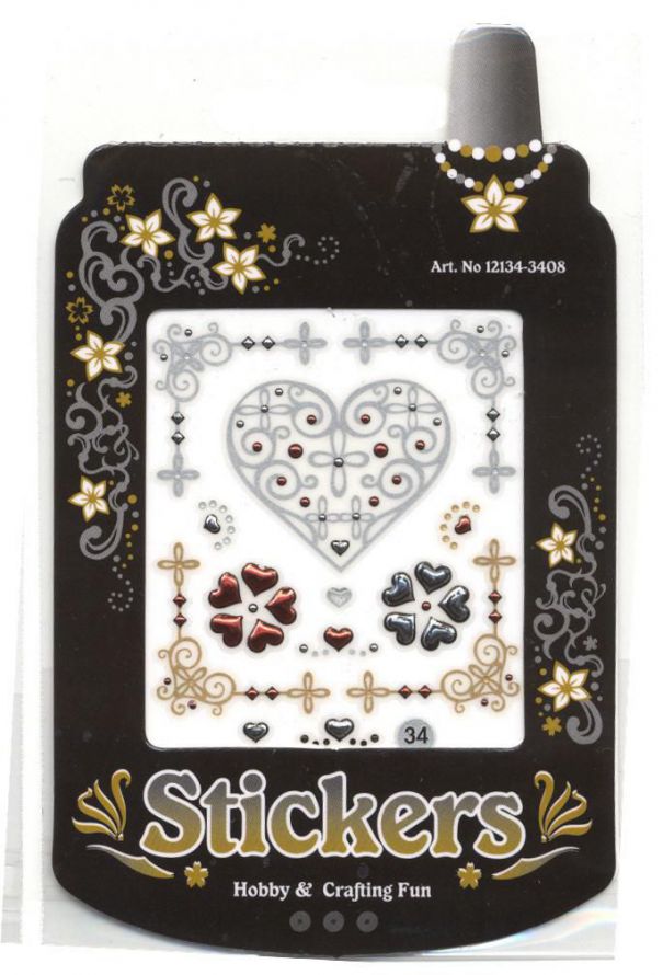 Dot-diamond Sticker - Hearts