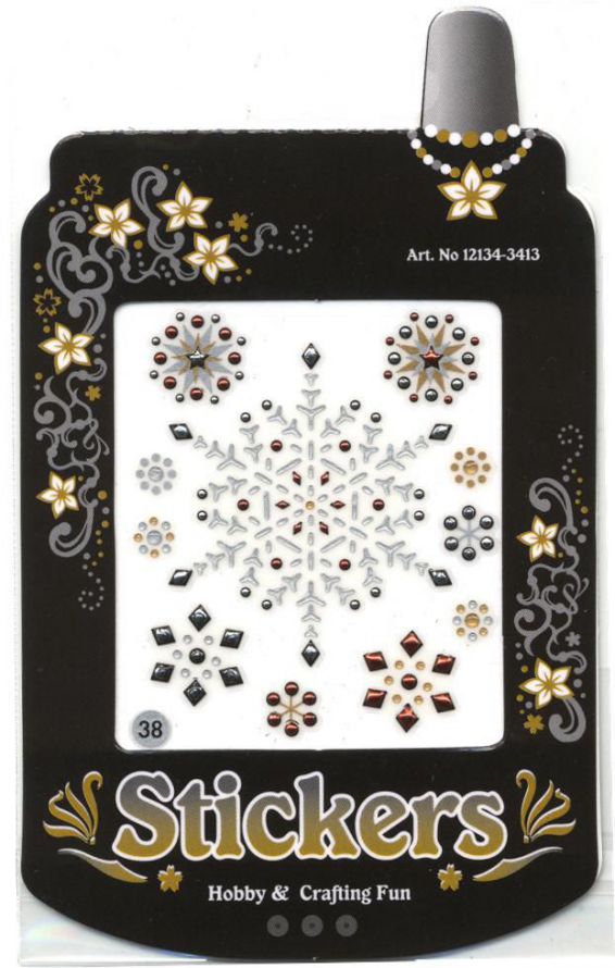 Dot-diamond Sticker - Snow Flakes